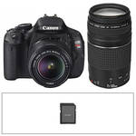 Canon EOS Rebel T3i 18MP Digital SLR Camera w/18-135mm IS & 75-300mm f/4.0-5.6 III Lens + 16GB SDHC Memory Card