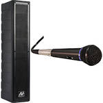 AmpliVox Sound Systems SS1234 50-Watt Powered Line Array Speaker with Wired Microphone