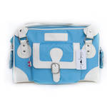Cheeky Lime Classic Shoulder Bag (Teal, Cream Trim)
