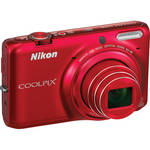 Nikon COOLPIX S6500 Digital Camera (Red)