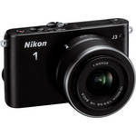 Nikon 1 J3 Mirrorless Digital Camera with 10-30mm Lens (Black)