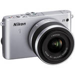 Nikon 1 J3 Mirrorless Digital Camera with 10-30mm Lens (Silver)