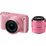 Nikon 1 S1 Mirrorless Digital Camera with 11-27.5mm and 30-110mm Lenses (Pink)