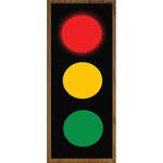 alzatex RYG472AB_OAK Large Red-Yellow-Green Indicator