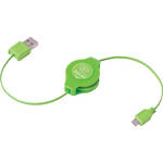 ReTrak 3.2' (0.97m) Retractable Micro USB Cable (Green)