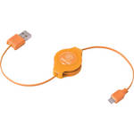 ReTrak 3.2' (0.97m) Retractable Micro USB Cable (Orange)