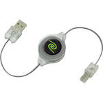 ReTrak 3.2' (0.97m) Retractable Red Illuminating USB 2.0 Type-B Cable