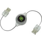ReTrak 3.2' (0.97m) Retractable Illuminating USB 2.0 Type A Cable (Red)