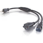 C2G 1.5' POWER SPLITTER-5-15P TO 5-15R+C13