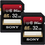 Sony 32GB SDHC-UHS-1 MEMORY CARD 2 PK