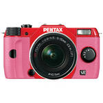 Pentax Q10 Compact Digital Interchangeable Lens Camera with 5-15mm Lens (Red / Pink)