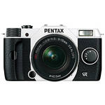 Pentax Q10 Compact Digital Interchangeable Lens Camera with 5-15mm Lens (White / Black)