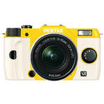 Pentax Q10 Compact Digital Interchangeable Lens Camera with 5-15mm Lens (Yellow / White)