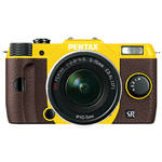 Pentax Q10 Compact Digital Interchangeable Lens Camera with 5-15mm Lens (Yellow / Brown)