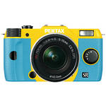 Pentax Q10 Compact Digital Interchangeable Lens Camera with 5-15mm Lens (Yellow / Aqua)