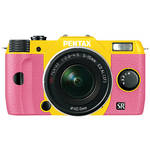 Pentax Q10 Compact Digital Interchangeable Lens Camera with 5-15mm Lens (Yellow / Pink)