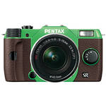 Pentax Q10 Compact Mirrorless Camera with 5-15mm Lens (Green / Brown)