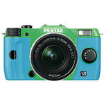Pentax Q10 Compact Mirrorless Camera with 5-15mm Lens (Green / Aqua)