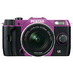 Pentax Q10 Compact Digital Interchangeable Lens Camera with 5-15mm Lens (Purple / Black)