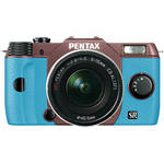 Pentax Q10 Compact Mirrorless Camera with 5-15mm Lens (Cocoa Brown / Aqua)