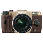 Pentax Q10 Compact Digital Interchangeable Lens Camera with 5-15mm Lens (Sand Beige / Brown)
