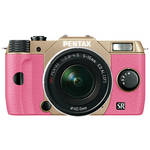 Pentax Q10 Compact Digital Interchangeable Lens Camera with 5-15mm Lens (Sand Beige / Pink)