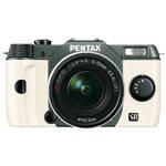 Pentax Q10 Compact Digital Interchangeable Lens Camera with 5-15mm Lens (Olive Green / White)