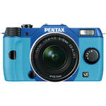 Pentax Q10 Compact Digital Interchangeable Lens Camera with 5-15mm Lens (Sapphire Blue / Aqua)