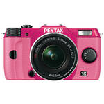 Pentax Q10 Compact Mirrorless Camera with 5-15mm Lens (Cherry Pink / Pink)