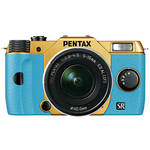 Pentax Q10 Compact Mirrorless Camera with 5-15mm Lens (Gold / Aqua)