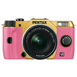 Pentax Q10 Compact Digital Interchangeable Lens Camera with 5-15mm Lens (Gold / Pink)