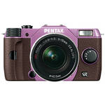 Pentax Q10 Compact Mirrorless Camera with 5-15mm Lens (Lilac / Brown)