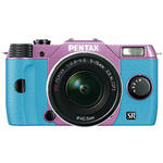 Pentax Q10 Compact Mirrorless Camera with 5-15mm Lens (Lilac / Aqua)