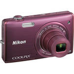 Nikon COOLPIX S5200 Digital Camera (Plum)