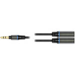 IK Multimedia 11.8" Headphone Splitter - 1/8" Stereo Male to 2x 1/8" Stereo Female Cable