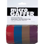 Visual Departures microGAFFER Compact Gaffer Tape - 4 Pack (Red, Blue, Brown, Purple)