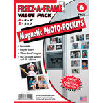 FREEZE-A-FRAME Value Pack Magnetic Photo Pockets (Pack of 6)