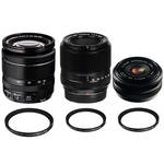 Fujifilm XF 18mm, 60mm and 18-55mm Lens Kit with Protector Filters