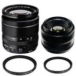 Fujifilm XF 35mm and 18-55mm Lens Kit with Protector Filters