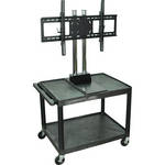 H. Wilson WPTV28E Mobile Cart with WFST Universal LCD TV Mount & Shelf (Black)