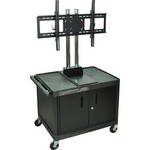 H. Wilson WPTV28C2E Mobile Cart with WFST Universal LCD TV Mount & Cabinet (Black)