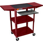 Luxor Steel Adjustable A/V Cart (Black)