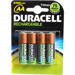 Duracell AA HR6 DC1500 Rechargeable NiMH Batteries (2400mAh, 4 Pack)