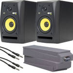 KRK RoKit 5 G2 Desktop Stereo Pair Kit with 1/4" TRS Cables and MoPADs
