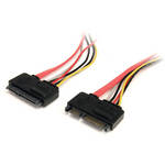 Startech 12" (30.48cm) 22-Pin SATA Power & Data Extension Cable (Red)