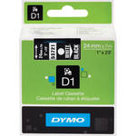 Dymo Standard D1 Tape (White on Black, 1.0" x 23')