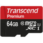 Transcend 64GB Micro SDHC-UHS-1 Card With Adapter