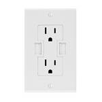 Newer Technology POWER2U 15a WALL OUTLET - WHITE