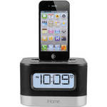 iHome IP10B Stereo Alarm Clock Speaker and Charging Dock for iPhone or iPod