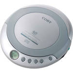 Coby Slim Personal CD Player with Anti-Skip Protection (Silver)